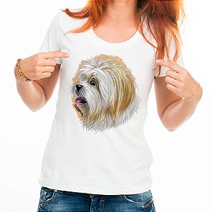 Camiseta Baby Look Lhasa Apso