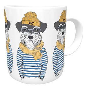 Caneca Schnauzer Cachorro Marinheiro