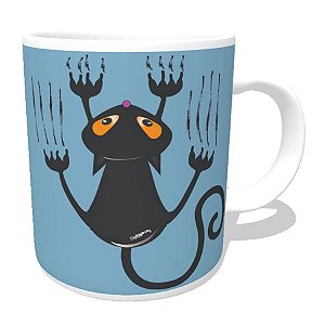 Caneca Gato Preto Arranhando