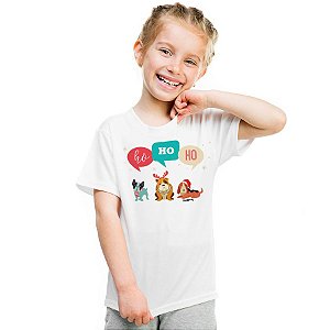 Camiseta Infantil Natal Ho Ho Ho