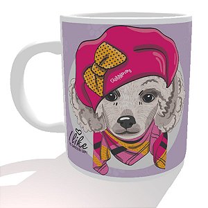 Caneca Poodle Fêmea I Like To Dress Up