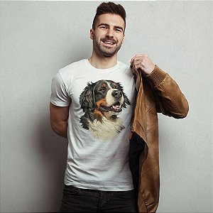 Camiseta Bernese Ilustração Realista