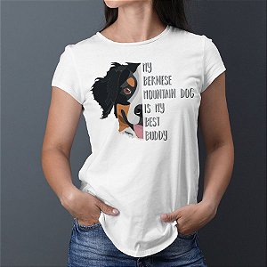 Camiseta Baby Look Meu Bernese é Meu Melhor Amigo