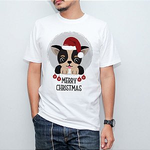 Camiseta Cachorro Merry Christmas
