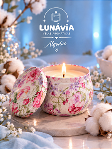 Vela Aromática Na Lata - Algodão