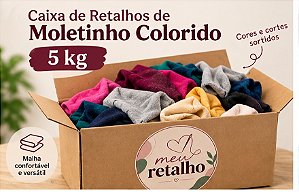 Caixa de Retalhos de Moletinho Colorido – 5 kg