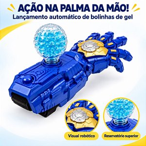 Mão Robótica Lança-Bolinhas de Gel Automática Recarregável USB