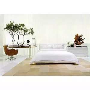 Tapete de couro Luxo Bege placa 20x20cm Nobre couros