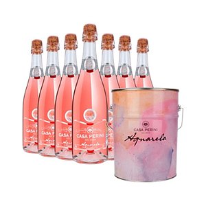 Kit Espumante Casa Perini Aquarela Rosé + Balde 750ml