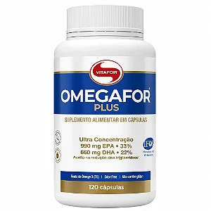 Omegafor Plus Ômega 3 IFOS 120 Cápsulas - Vitafor