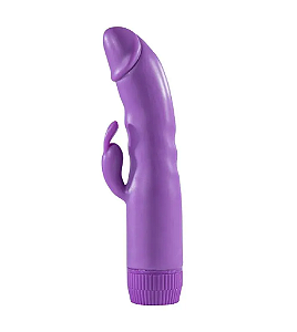 Vibrador Ponto G Multivelocidades com Estimulador Clitoriano Formato Coelho Vip Mix