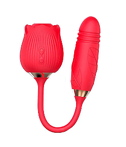 Sophie Vibrador Formato de Rosa com 10 Modos de Vibração, Vai e Vem e Pulsação