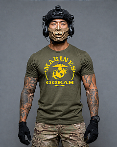 Camiseta Militar Marine Corps Oorah Ronin Apparel com Estampa nas Costas