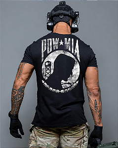 Camiseta Militar POW MIA You Are Not Forgotten Ronin Apparel com Estampa nas Costas
