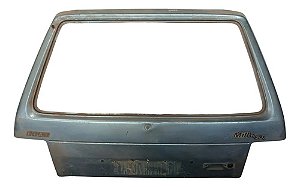 Tampa Porta Malas Fiat Uno 86/2002 Detalhes Folga Dobradiça Azul-celeste