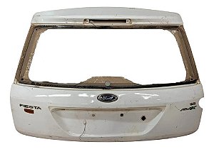 Tampa Traseira Porta Malas Fiesta Hatch 2003/2010 Detalhe Branco