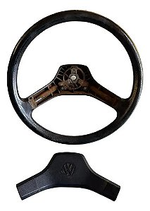 Volante Tampa Buzina Gol Parati Quadrado 1984 A 1996 Detalhe Preto