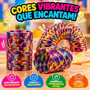 Mola Maluca Colorida Metalizada Infantil Rainbow Spring