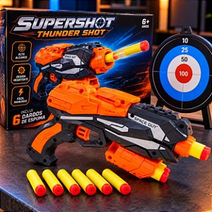Brinquedo Lançador Dardos Macios SUPERSHOT THUNDER SHOT com INMETRO