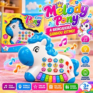 Teclado Musical Infantil Melodie Pony com Luzes e Sons