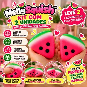 Kit 2 Squishy Melancia Antiestresse Macio Retorno Lento Fofinho