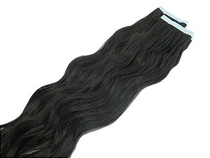 Mega Hair  Castanho Ond. Fita Adesiva 60cm - 2x30cm