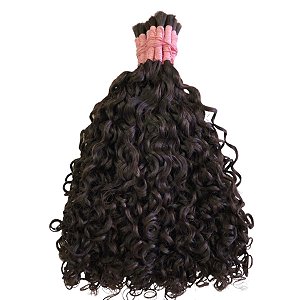 Cabelo Humano Cacheado A Vapor Caipira 40 Cm 50gr