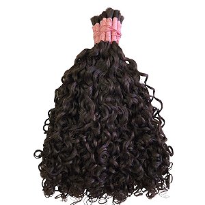 Cabelo Humano Cacheado A Vapor Caipira 50 Cm 50gr