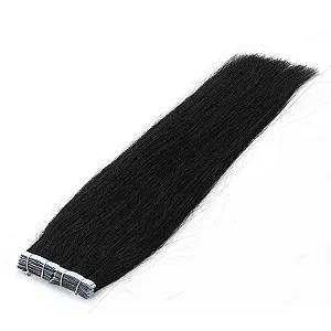 Mega Hair de Fita Adesiva Cabelo Humano  Castanho 50cm  10 peças