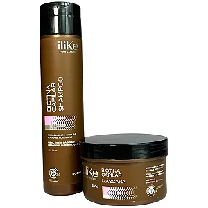 Kit Biotina Capilar Ilike Shampoo 300ml + Mascara 250g