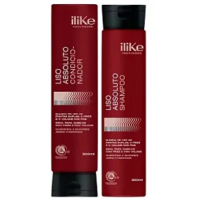 iLike Liso Absoluto Kit Duo - 2 Produtos Shampoo e Condicionador