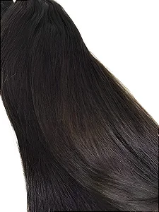 MegaHair Castanho medio Liso invisivel Brasileiro do sul 100% Humano TELA 60CM 50GR