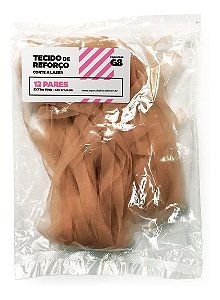 Tecido Reforço Megahair Fita Adesiva Corte A Laser 12 Pares