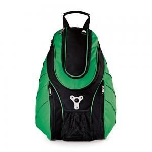 MOCHILA VERDE E PRETA EM POLYESTER