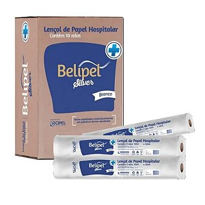 LENCOL HOSPITALAR BELIPEL SILVER BRANCA II SEM PICOTE - 50 CM X 50 METROS