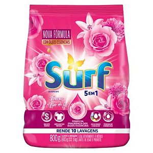 LAVA ROUPAS SURF SANIT. 800 GRAMAS FLOR LIS