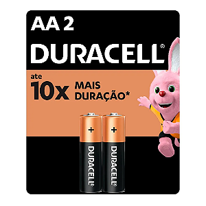 PILHA DURACELL PEQUENA AA  02 UNIDADES