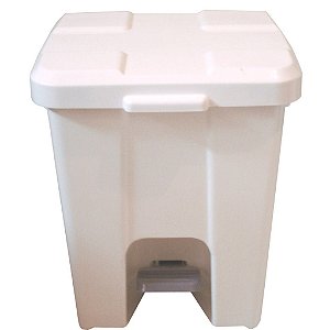 CESTO COM PEDAL JSN BRANCO QUADRADO 15 LITROS