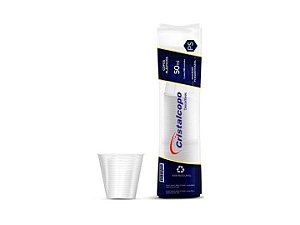 COPO DESCARTAVEL 50 ML CRISTALCOPO TRANSPARENTE C/ 100 UNIDADES