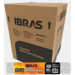 COPO DESCARTAVEL IBRAS TRANSPARENTE 200 ML COM 100 UNIDADES