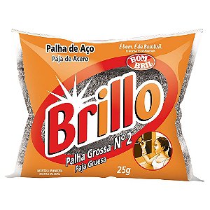 PALHA DE ACO BRILLO BOM BRIL N.2 25 GRAMAS