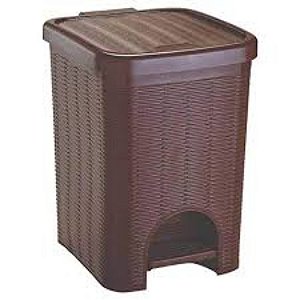 LIXEIRA NITRONPLAST VIME COM PEDAL MARROM 12 LITROS