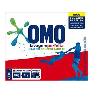 DETERGENTE PO OMO LAVAGEM PERFEITA 800 GRAMAS