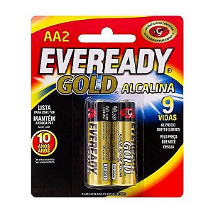 PILHA AA EVEREADY GOLD ALCALINA COM 02 UNIDADES