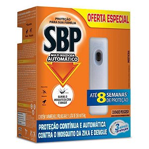 INSETICIDA SBP AUTOMATICO APARELHO + REFIL 250 ML