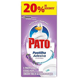 PASTILHA ADESIVA PATO LAVANDA COM 03 UNIDADES