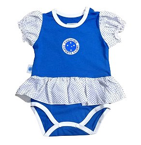 Body Vestido Cruzeiro Bolinhas Oficial - Cia Bebê