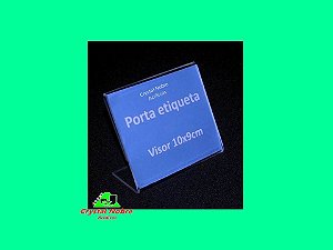 Porta etiqueta de acrílico 10x9 cx com 12 unids