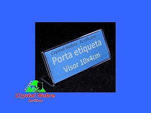 Porta etiqueta Acrílico 10x4  Pct Com 12 unidades