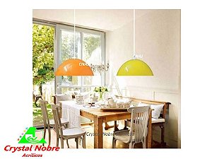 Luminária meia Lua Acrílico Color 44cm Linha Luxe Shine